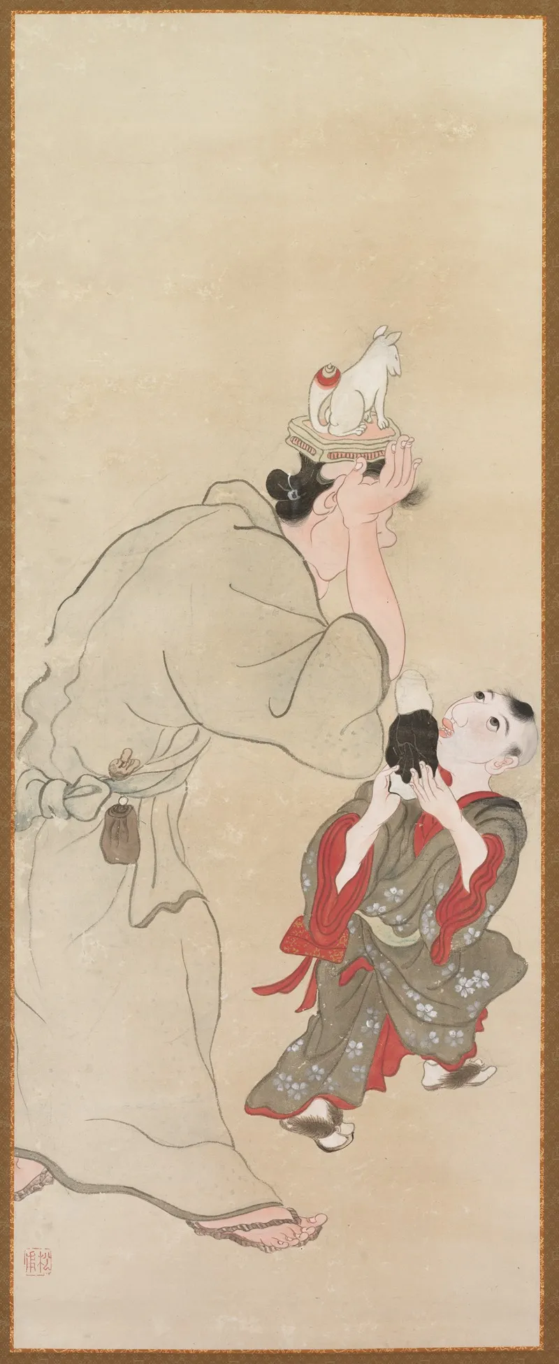 Genre Figures 1 by Takebe Sōchō - Canvas Print