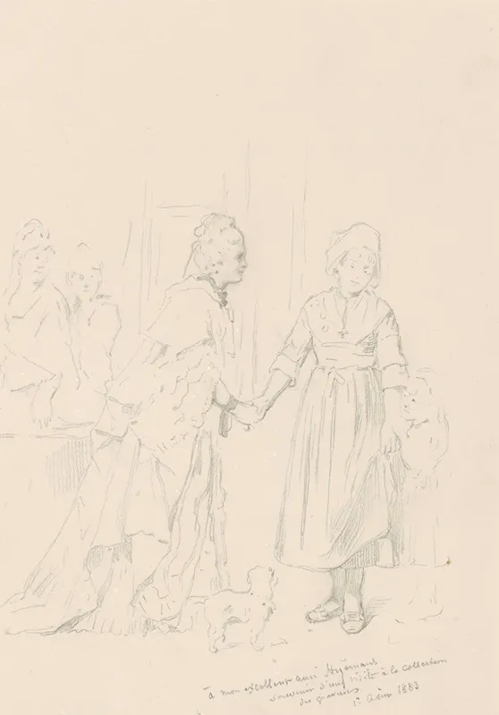 Genre Scene 2 by Charles Baugniet - Canvas Print