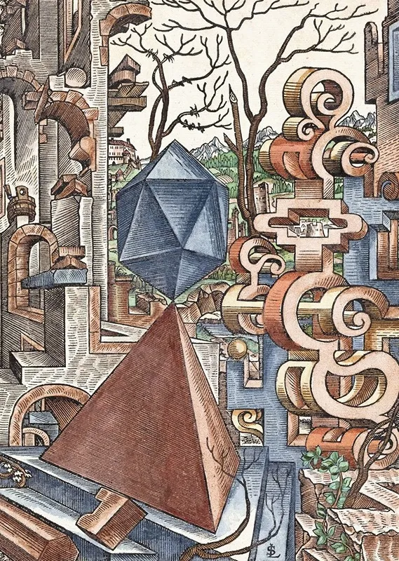 Geometria Et Perspectiva Pl 02 by Lorenz Stöer - Canvas Print