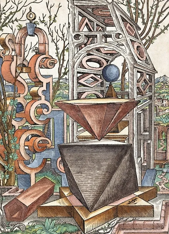 Geometria Et Perspectiva Pl 03 by Lorenz Stöer - Canvas Print