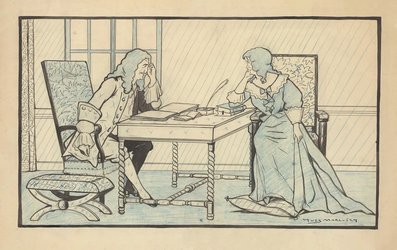 Georges Grand Et Marie Leconte Dans Le Menage De Moliere De Maurice Donnay