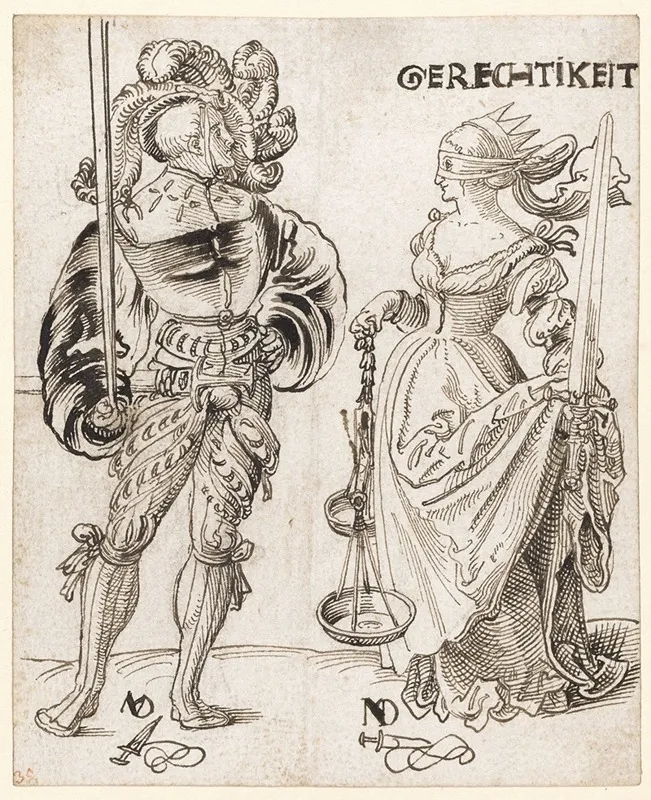 Gerechtigkeit Und Eidgenosse by Niklaus Manuel - Canvas Print