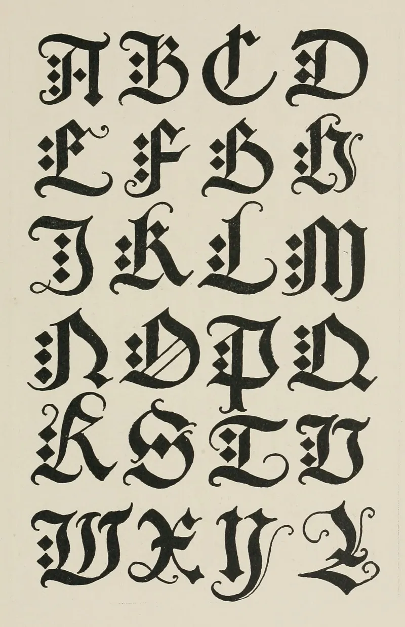 German Gothic Capitals 5 by Frank Chouteau Brown - Canvas Print