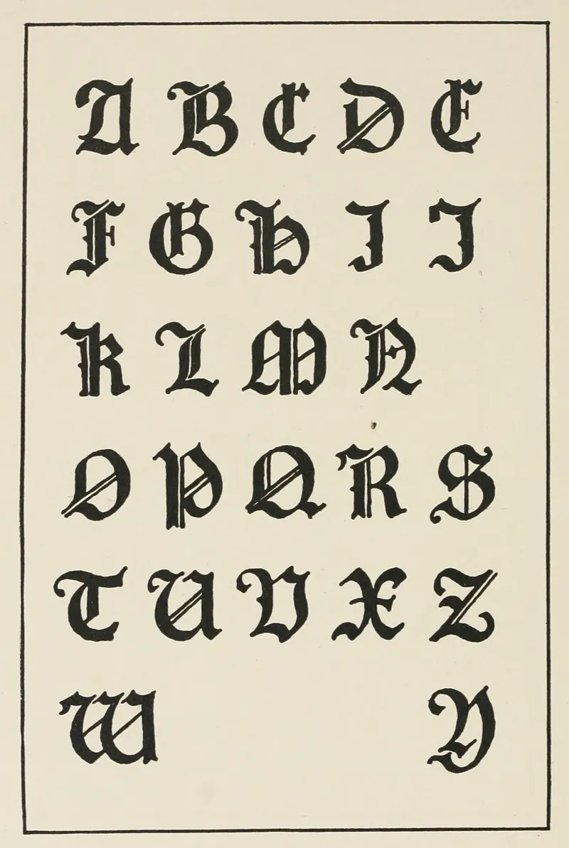 German Gothic Capitals by Frank Chouteau Brown - Canvas Print