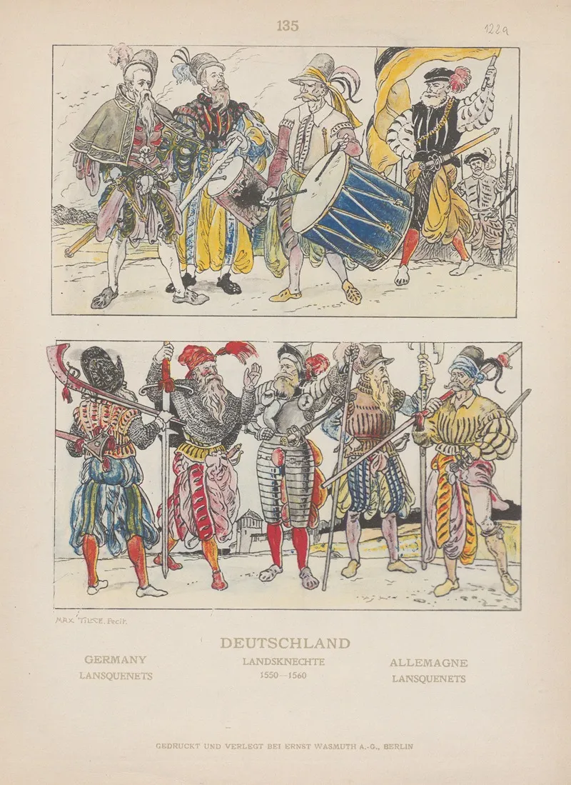 Germany Lansquenets 3 by Adolf Rosenberg - Canvas Print