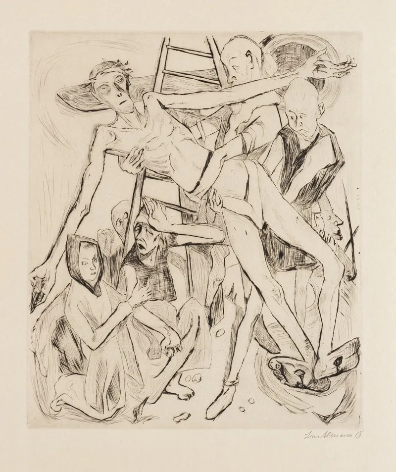 Gesichter Pl 16 by Max Beckmann - Canvas Print