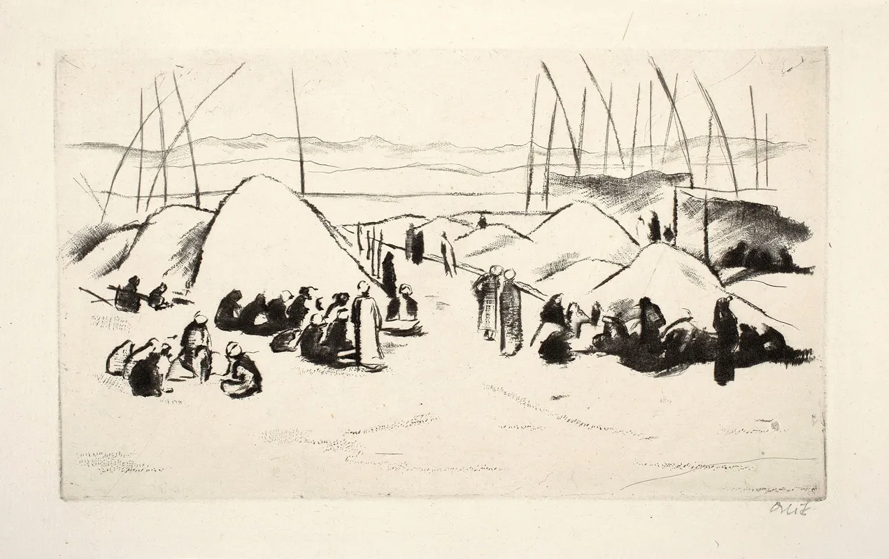 Getreidemarkt by Emil Orlik - Canvas Print