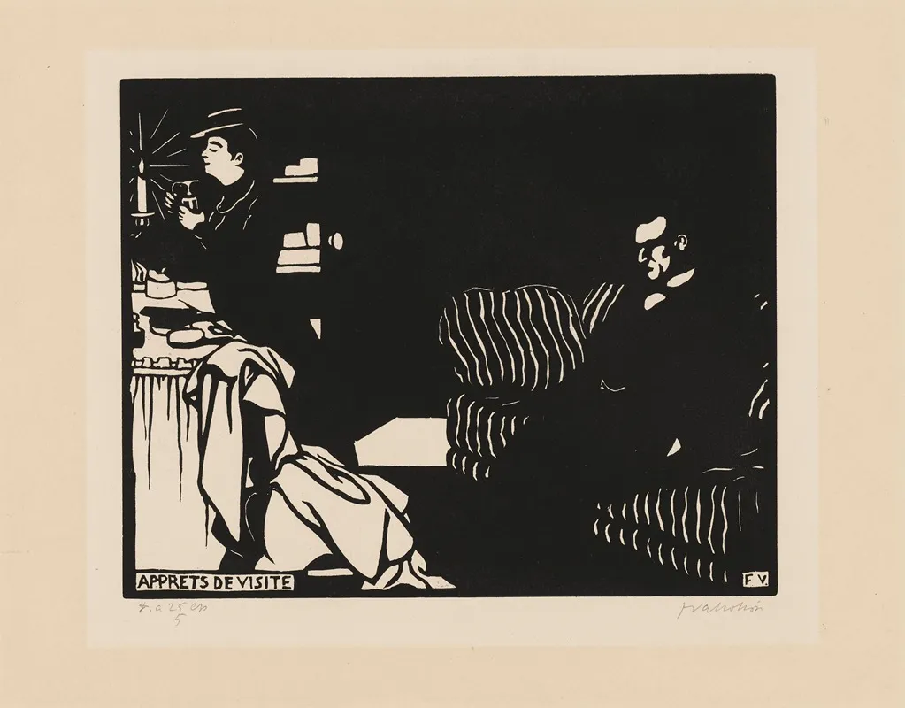 Getting Ready For A Visit Apprets De Visite by Félix Vallotton - Canvas Print