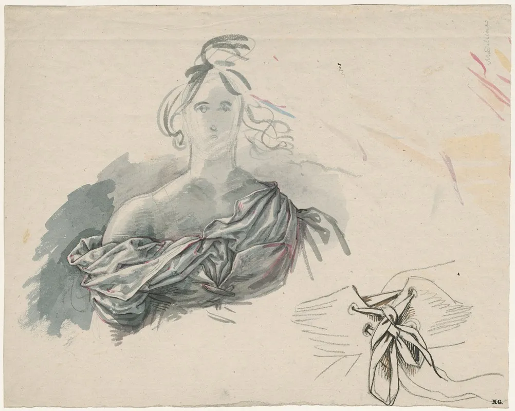 Gewaad Om De Schouders Van Maria Magdalena by David Humbert de Superville - Canvas Print