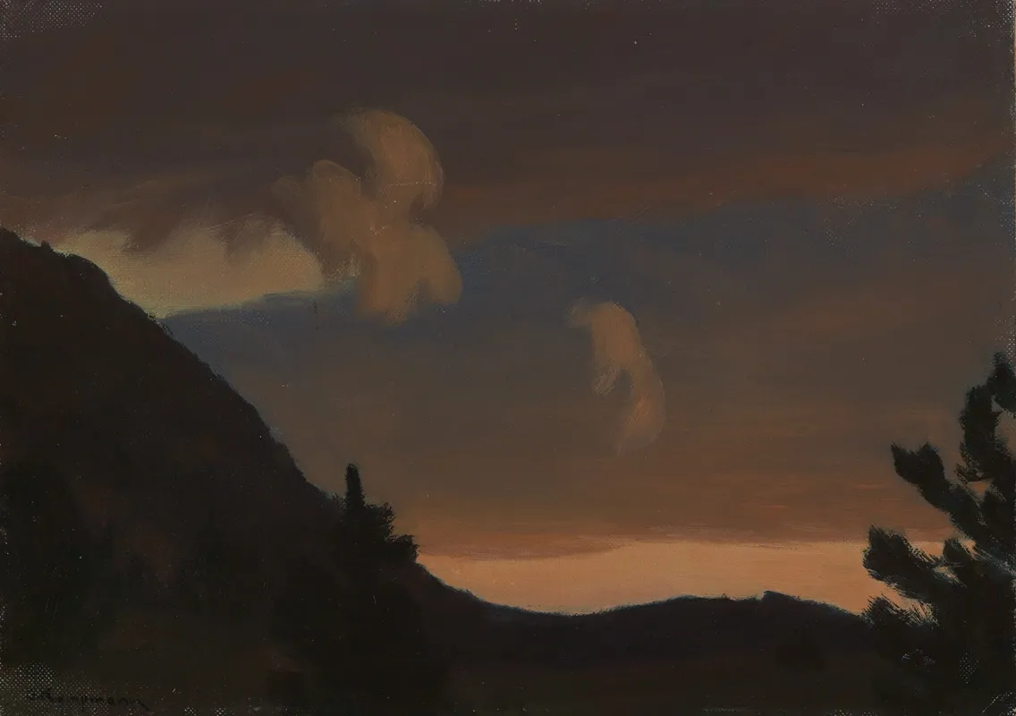 Gewitterstimmung by Gustav Kampmann - Canvas Print