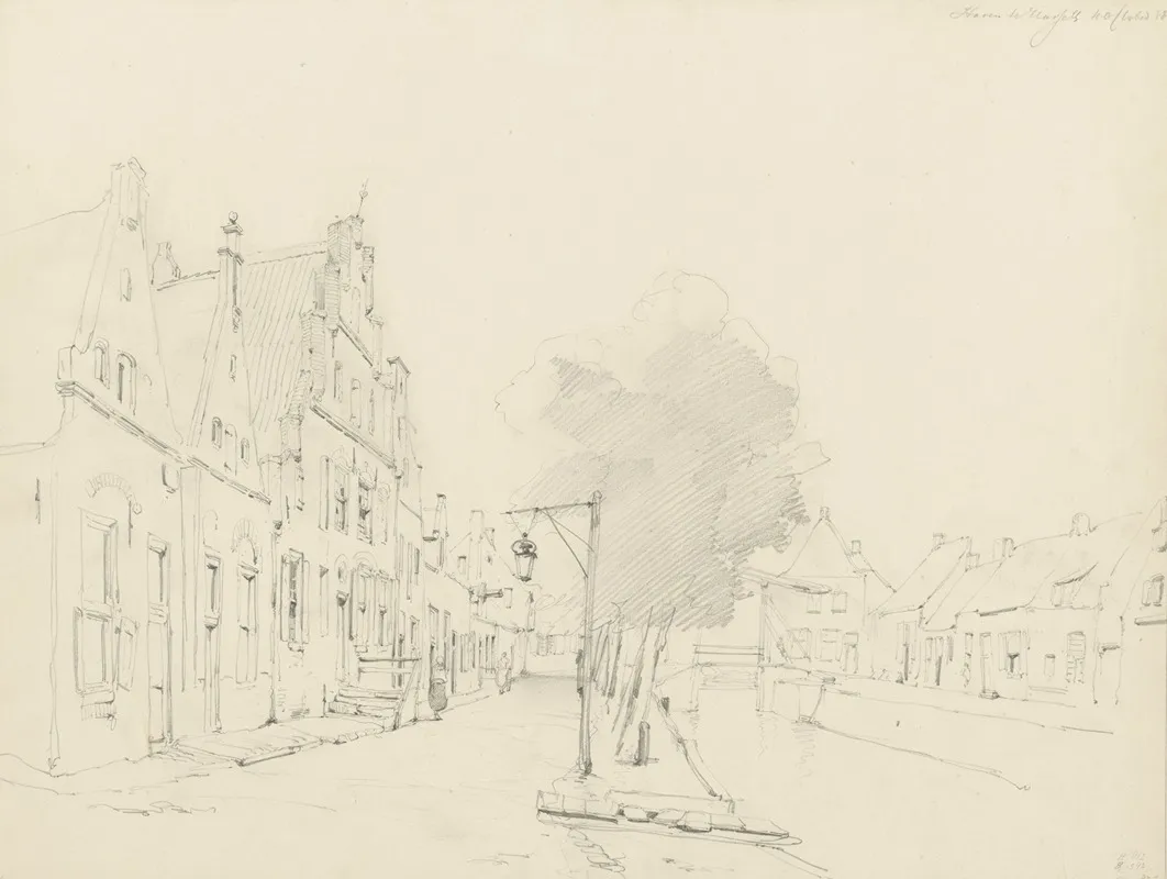 Gezicht Op De Gracht Te Hasselt 2 by Cornelis Springer - Canvas Print