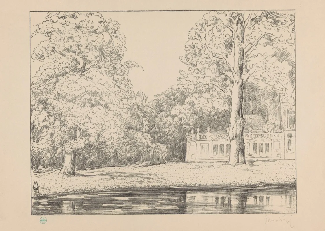 Gezicht Op De Tuin En Woning Van Buitenplaats Den Burch Den Burch by Simon Moulijn - Canvas Print