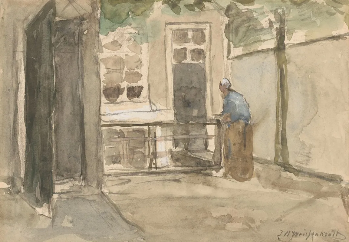 Gezicht Op Een Binnenplaats Vanuit Het Atelier Van De Kunstenaar In De Kazernestraat Te Den Haag 2