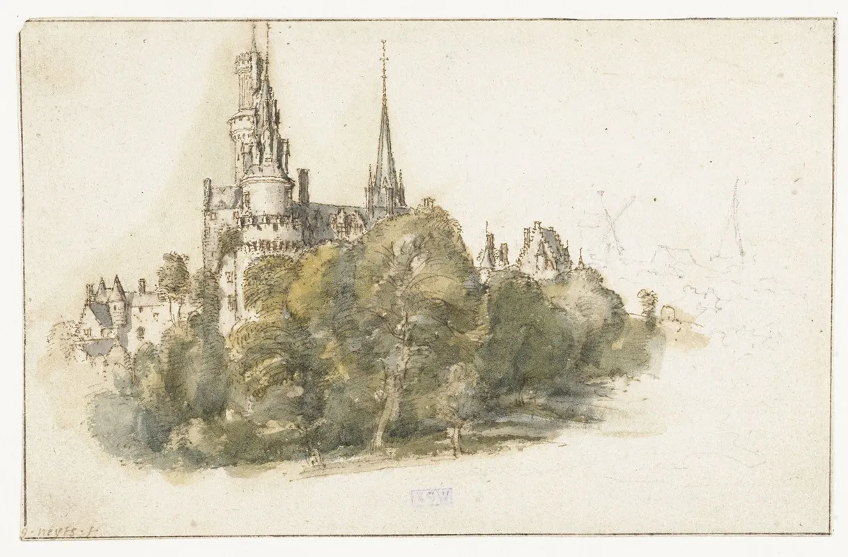 Gezicht Op Het Chateau Dantonius Te Antoine