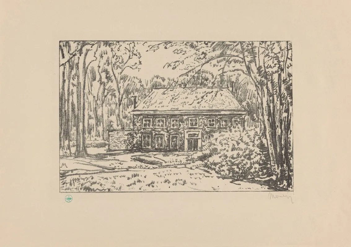 Gezicht Op Het Landhuis Van Buitenplaats De Voorde De Voorde by Simon Moulijn - Canvas Print