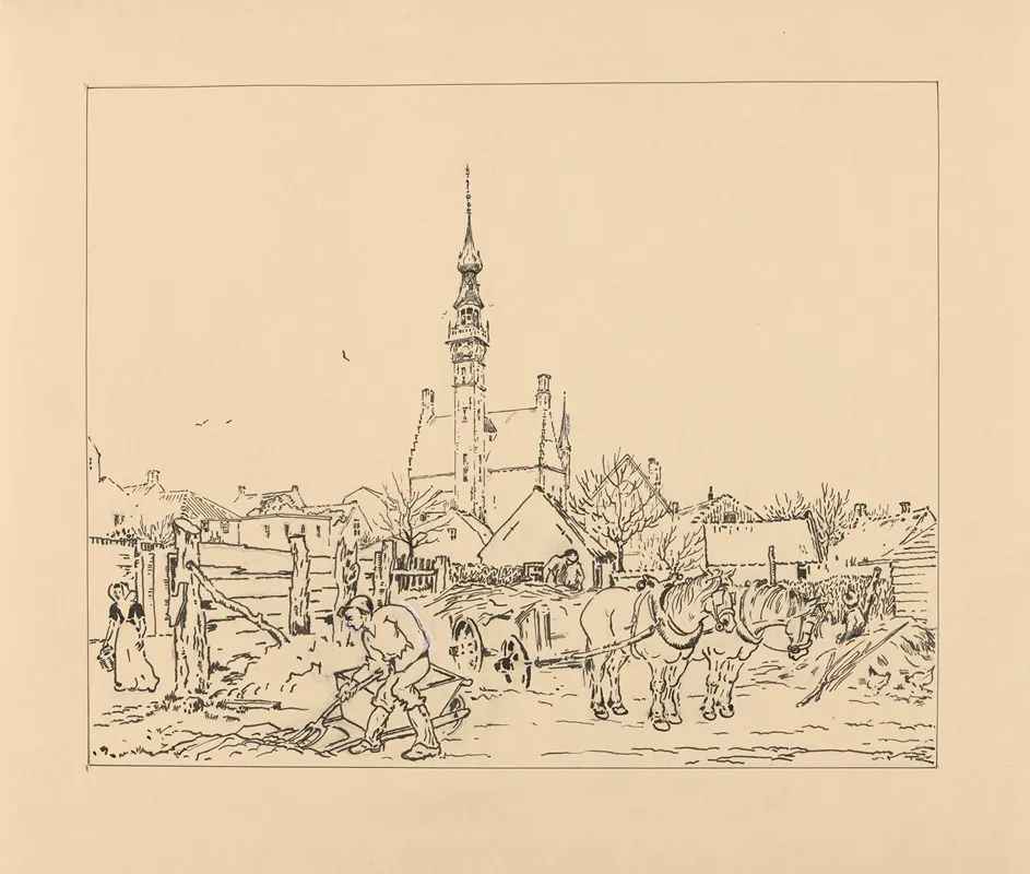 Gezicht Op Het Stadhuis Van Veere