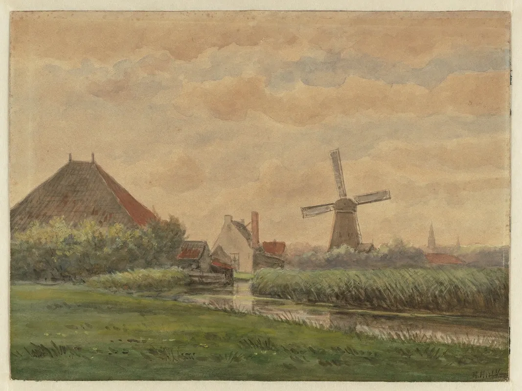 Gezicht Op Molen De Liefhebber by Hendrik Hulk - Canvas Print