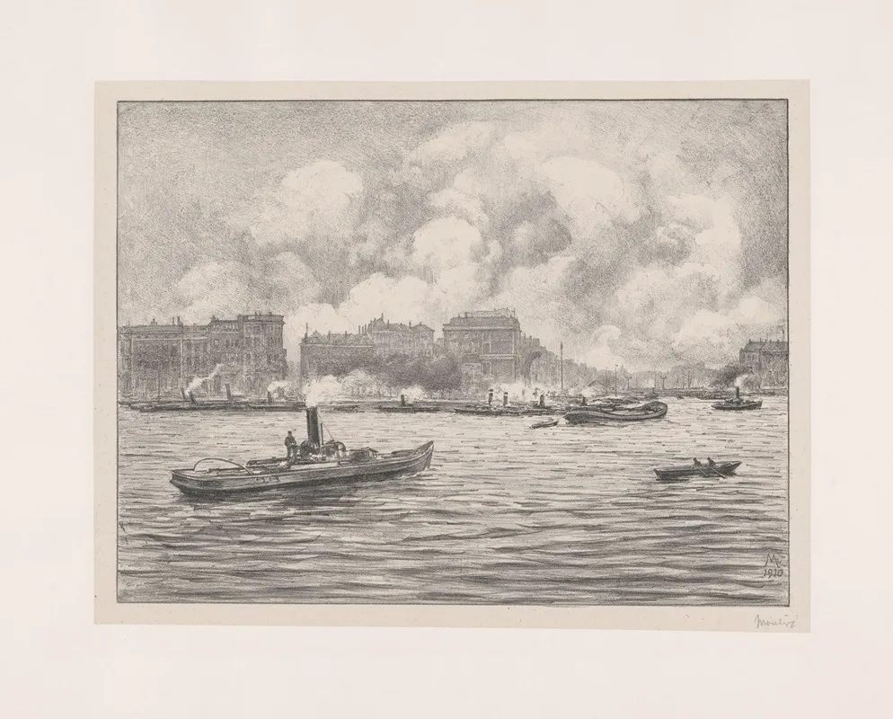 Gezicht Op Rotterdam Vanaf Het Water 2