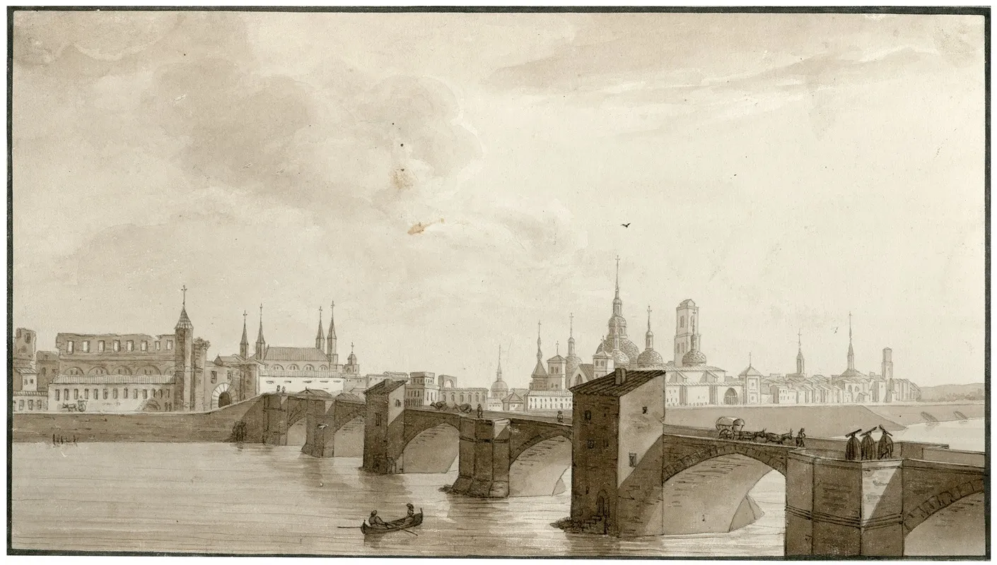 Gezicht Op Saragossa by Otto Howen - Canvas Print