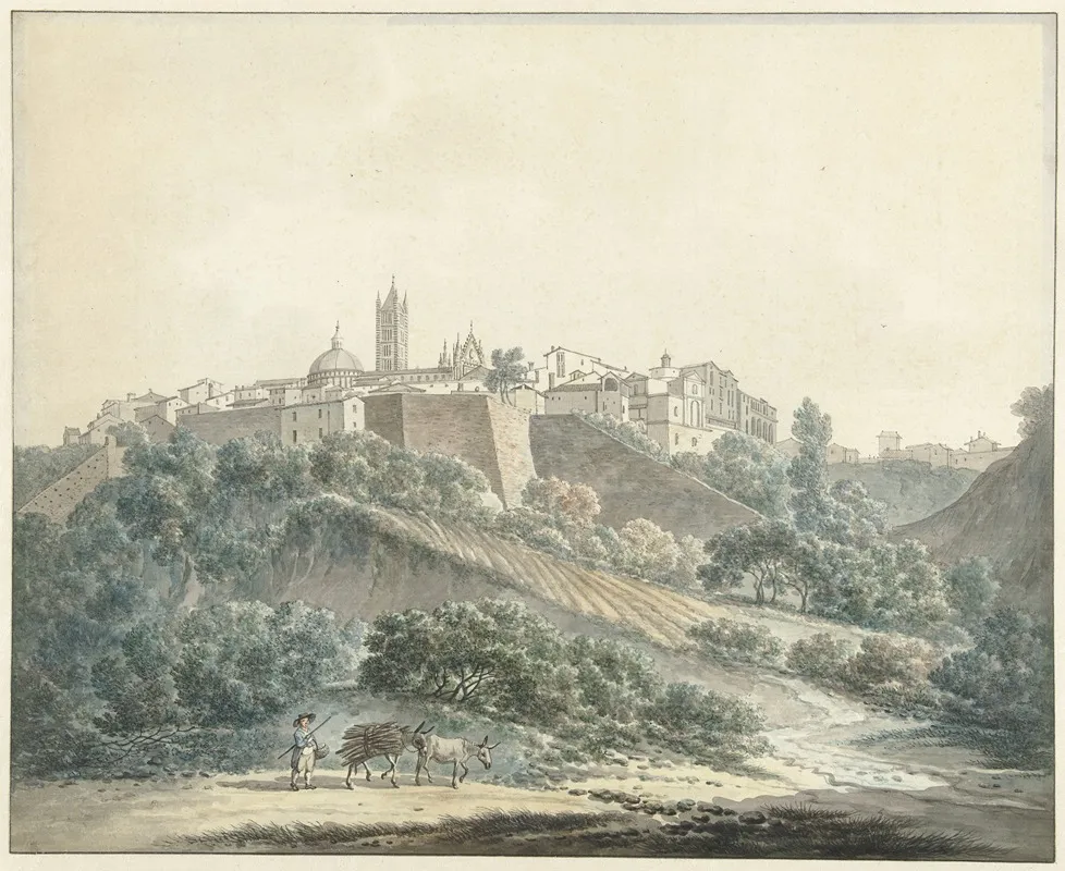 Gezicht Op Siena by Daniël Dupré - Canvas Print