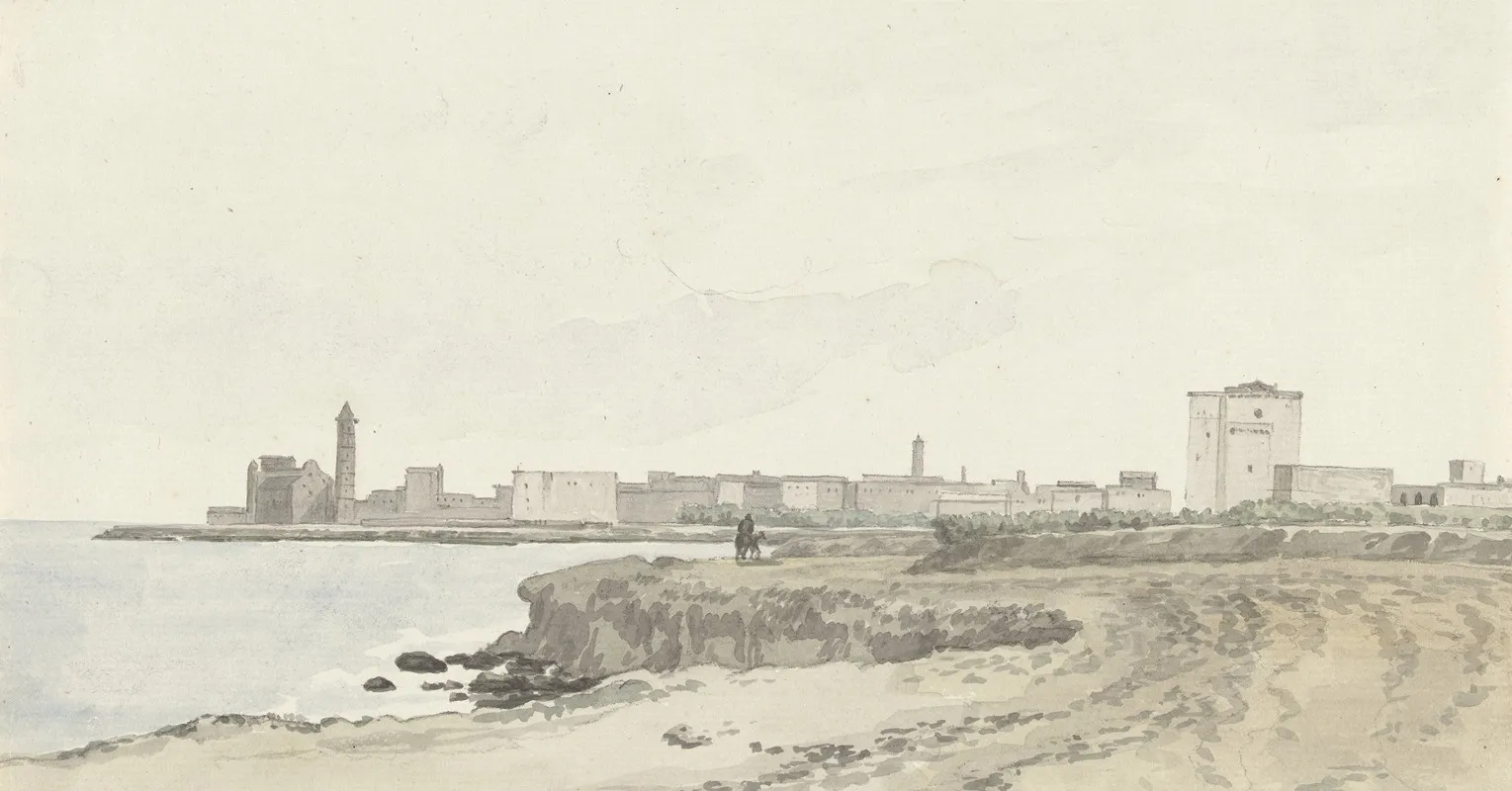 Gezicht Op Trani Gelegen Aan De Kust