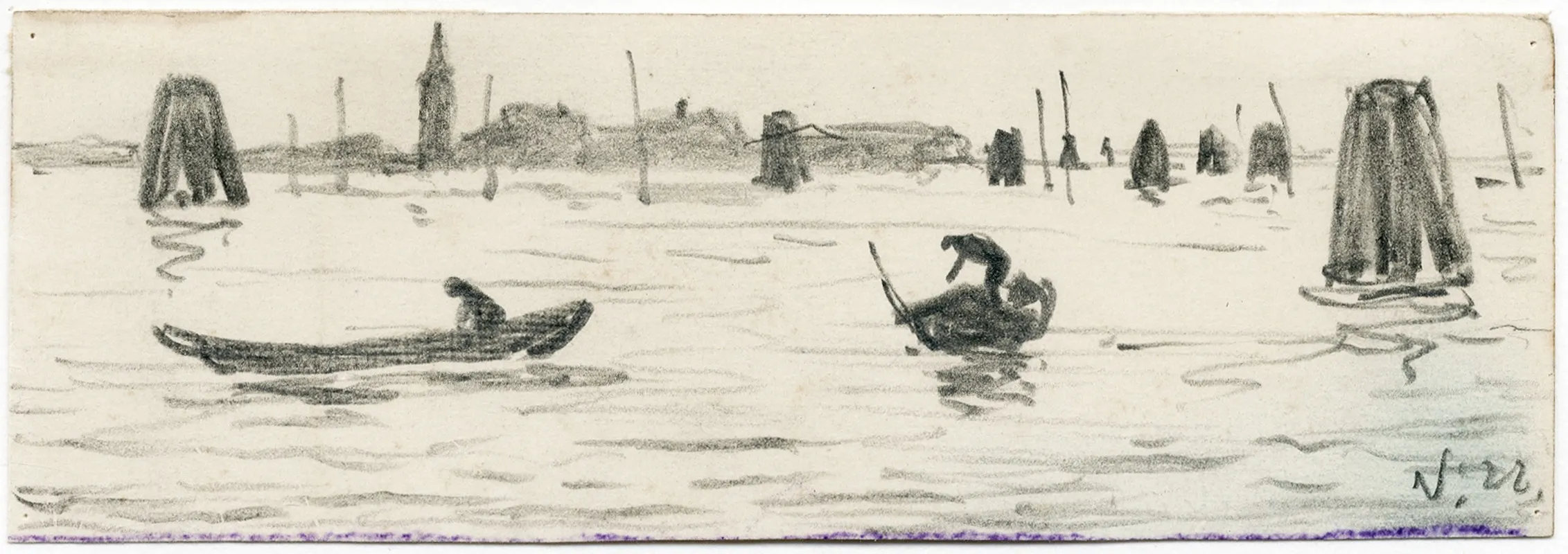 Gezicht Op Venetie Vanuit De Lagune