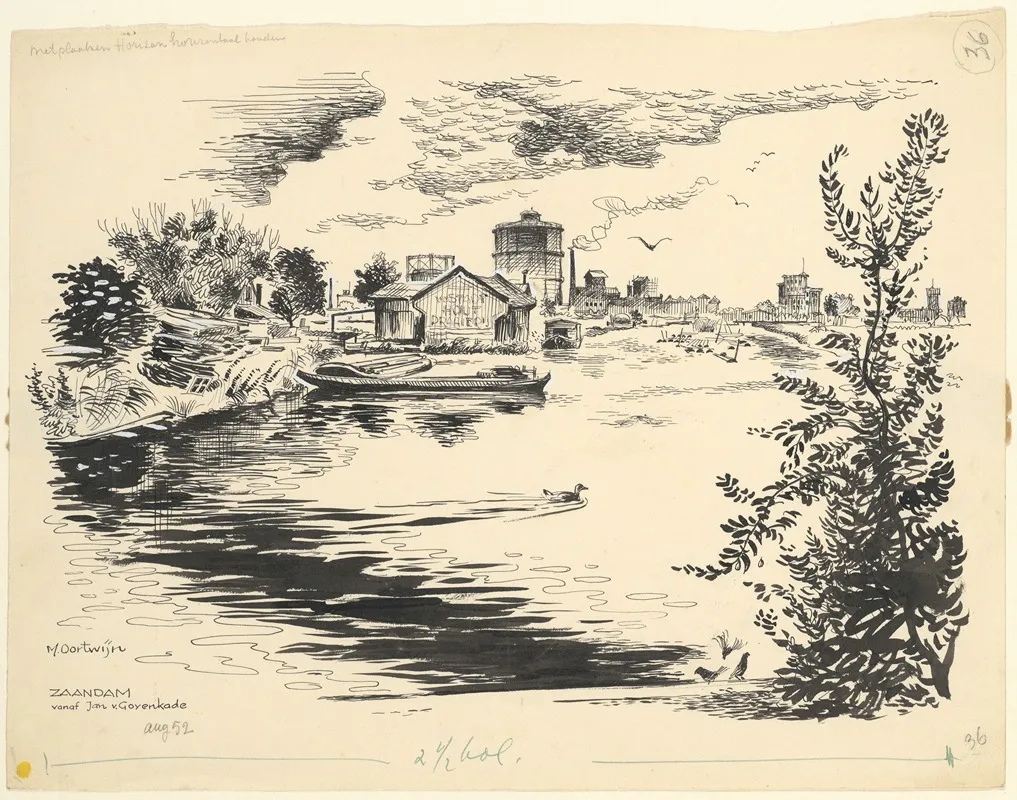 Gezicht Op Zaandam Vanaf De Jan Van Goyenkade