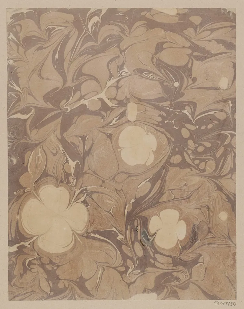 Gezogenes Marmorpapier 15 by Hugo Ochmann - Canvas Print