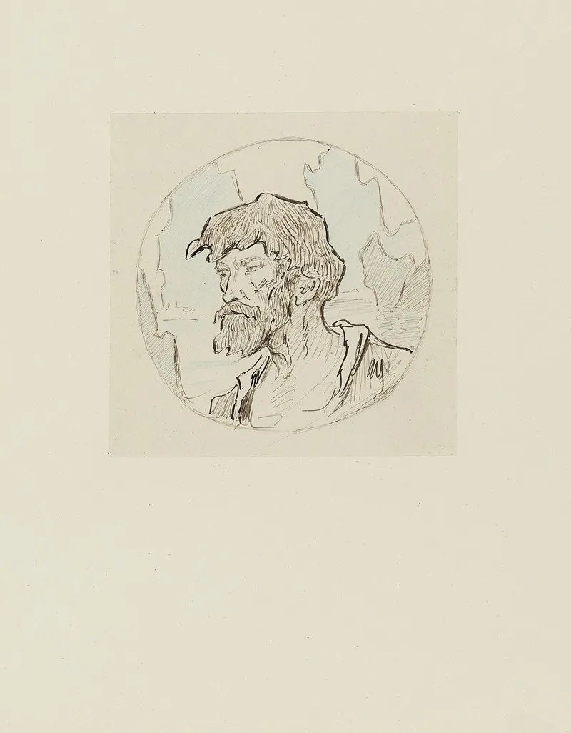 Gilliatt Devant Les Rochers Douvres Dessin Non Utilise by Achille Granchi-Taylor - Canvas Print
