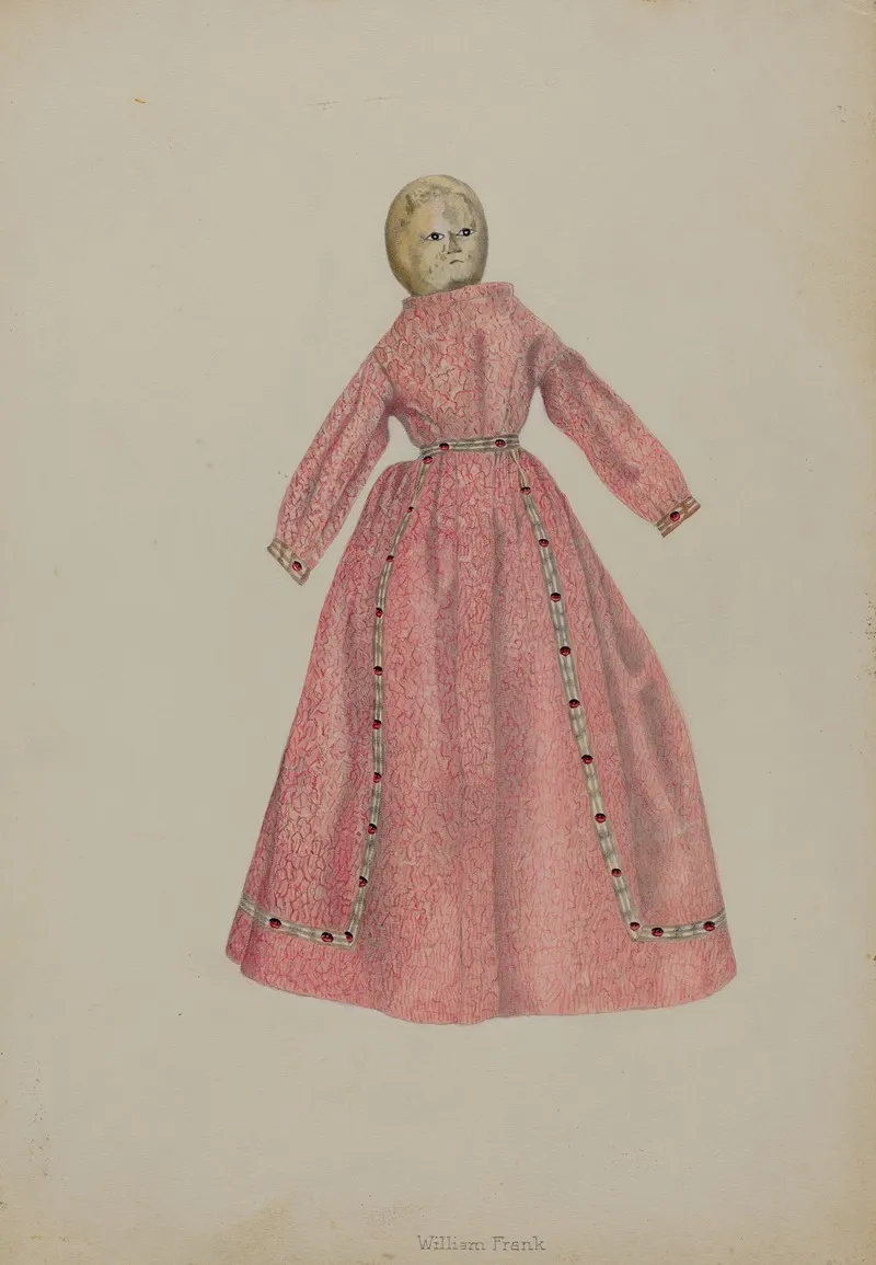 Gingham Doll by William Frank - Canvas Print