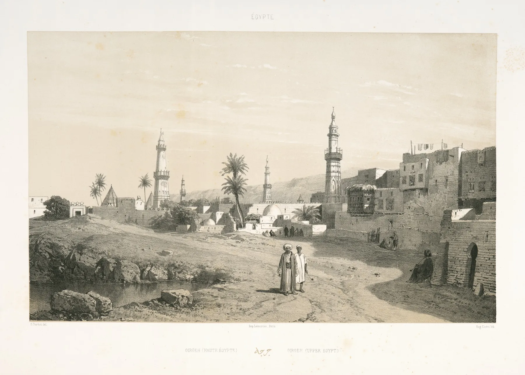 Girgeh Haute Egypte Girgeh Upper Egypt by Prosper Barbot - Canvas Print