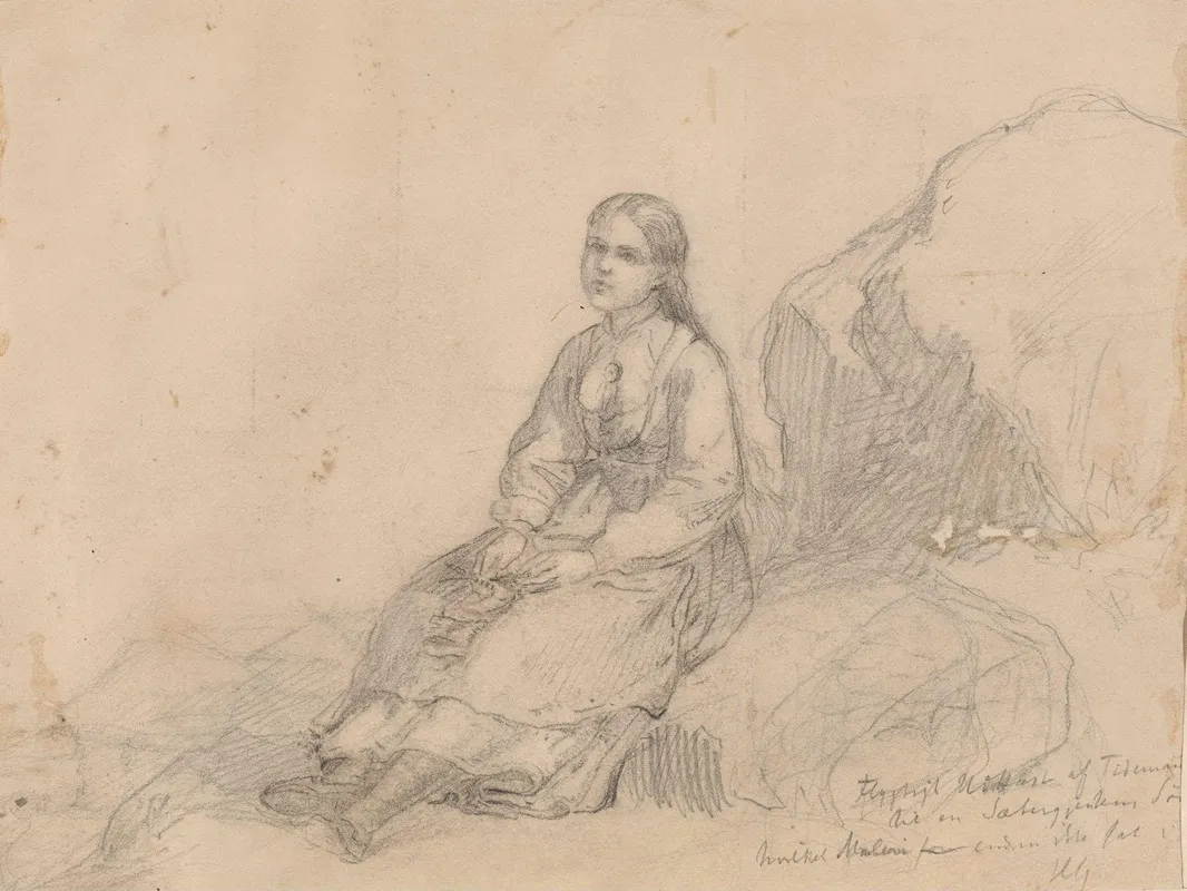 Girl In Mountain Landscape