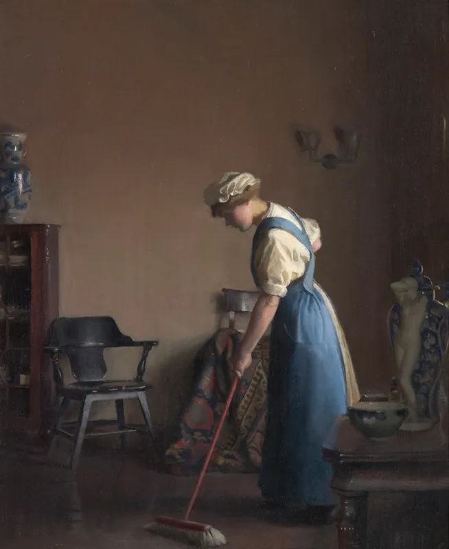 Girl Sweeping