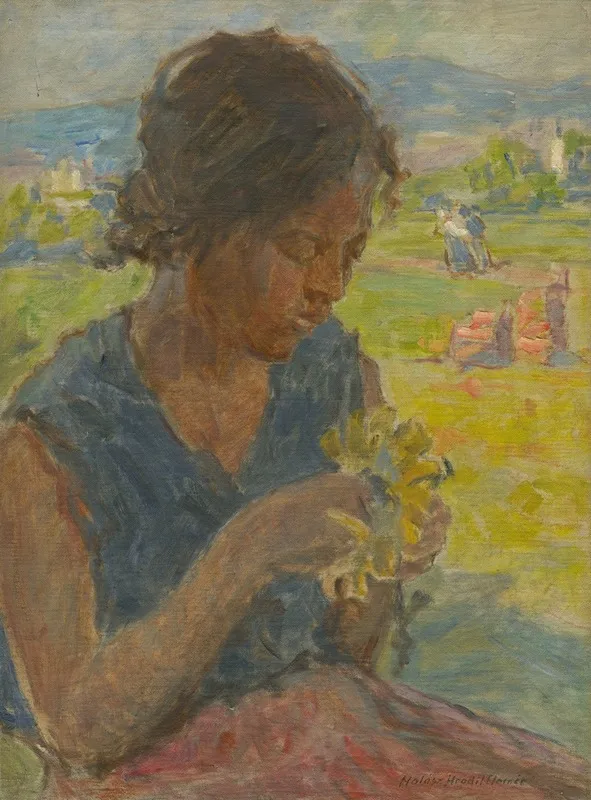 Girl With A Sunflower