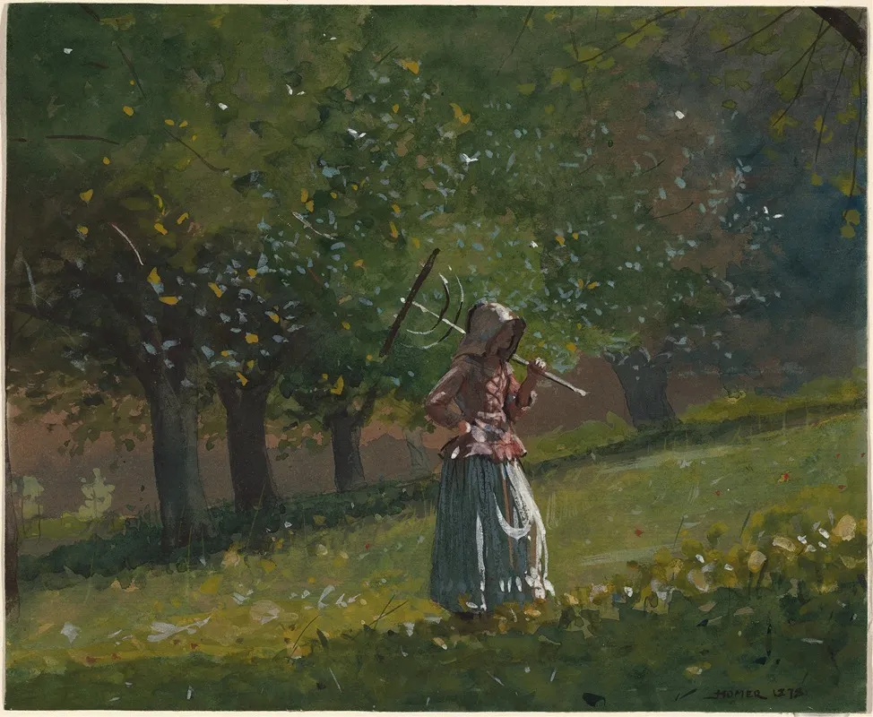 Girl With Hay Rake