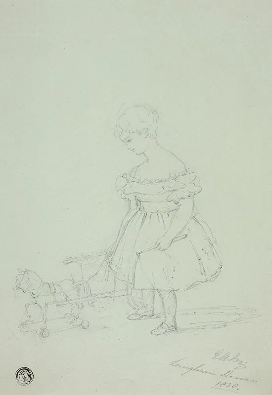 Girl With Toy Horse At Langham House