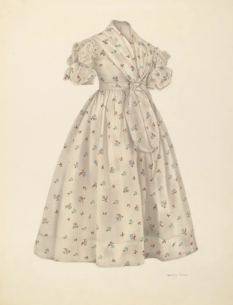 Girls Dress by Nancy Crimi - Canvas Print