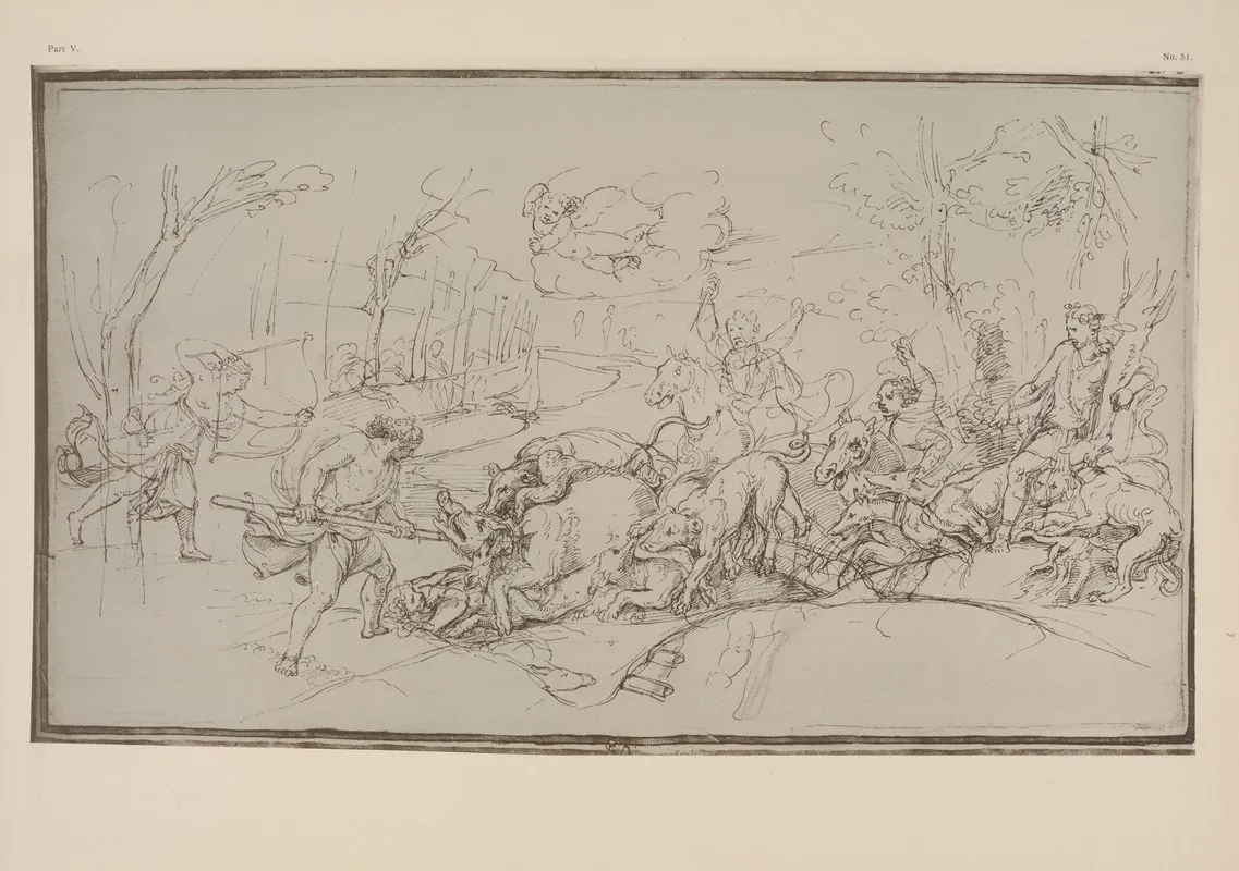 Giulio Romano The Hunt Of The Calydonian Boar