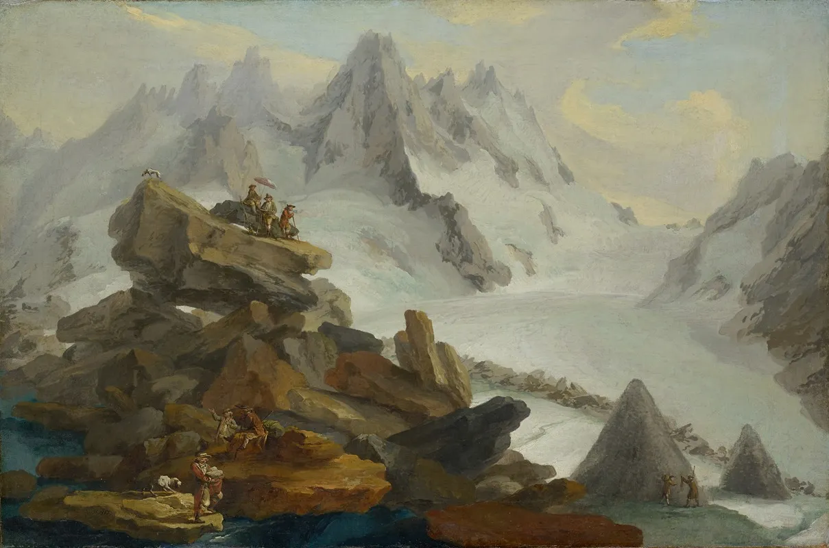 Glacier Lauteraar by Caspar Wolf - Canvas Print