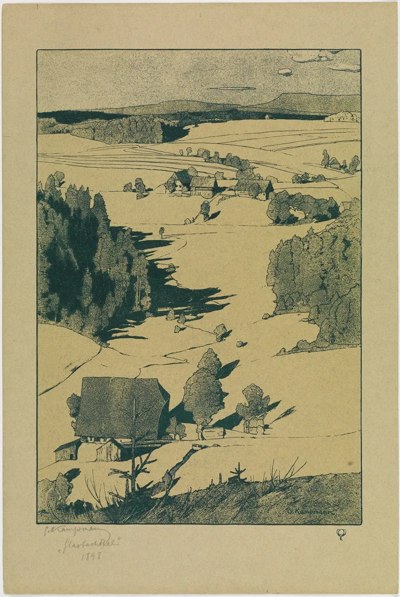 Glasbachthal by Gustav Kampmann - Canvas Print