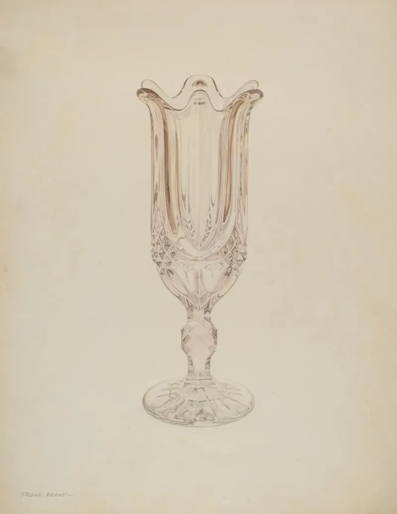 Glass Celery Holder by Frank M. Keane - Canvas Print