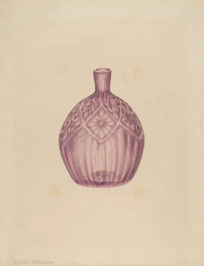 Glass Cologne Bottle by John Dana - Canvas Print