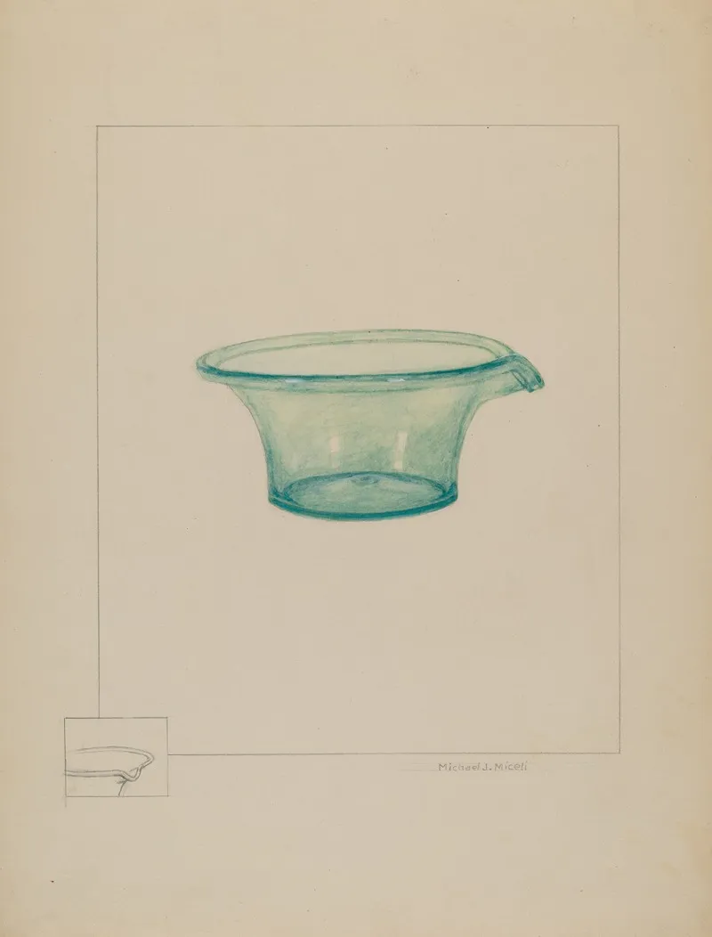 Glass Dish by Michael J. Miceli - Canvas Print