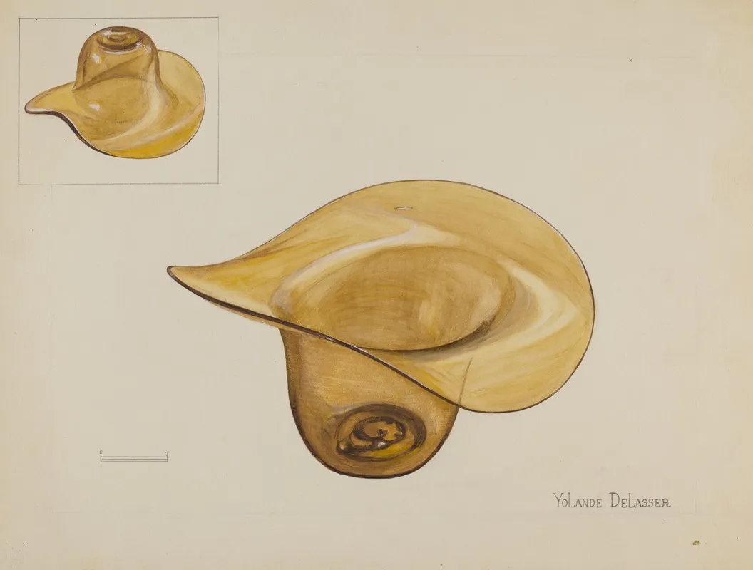 Glass Hat 2 by Yolande Delasser - Canvas Print