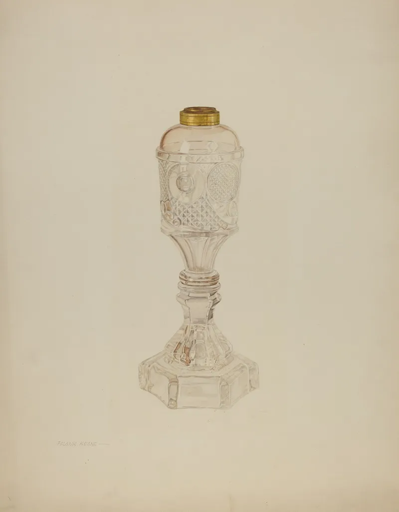 Glass Lamp by Frank M. Keane - Canvas Print