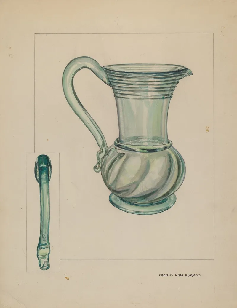 Glass Pitcher 4 by Francis Law Durand - Canvas Print