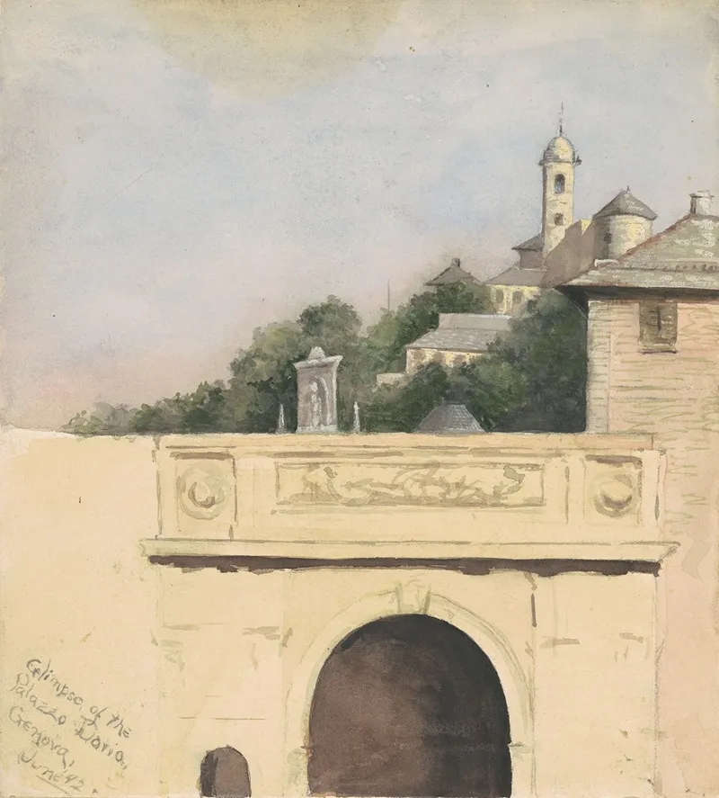 Glimpse Of The Palazzo Doriagenova by Marietta Minnigerode Andrews - Canvas Print