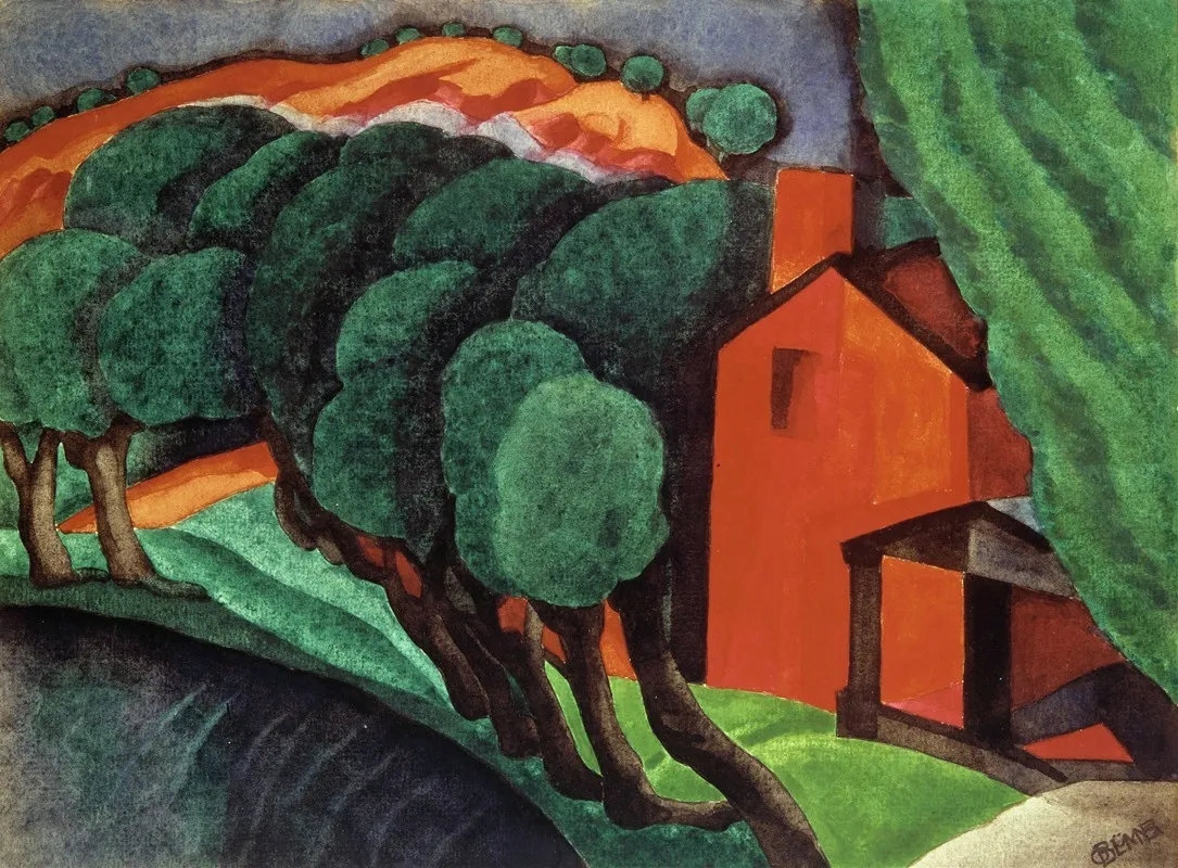 Glowing Night by Oscar Bluemner - Canvas Print