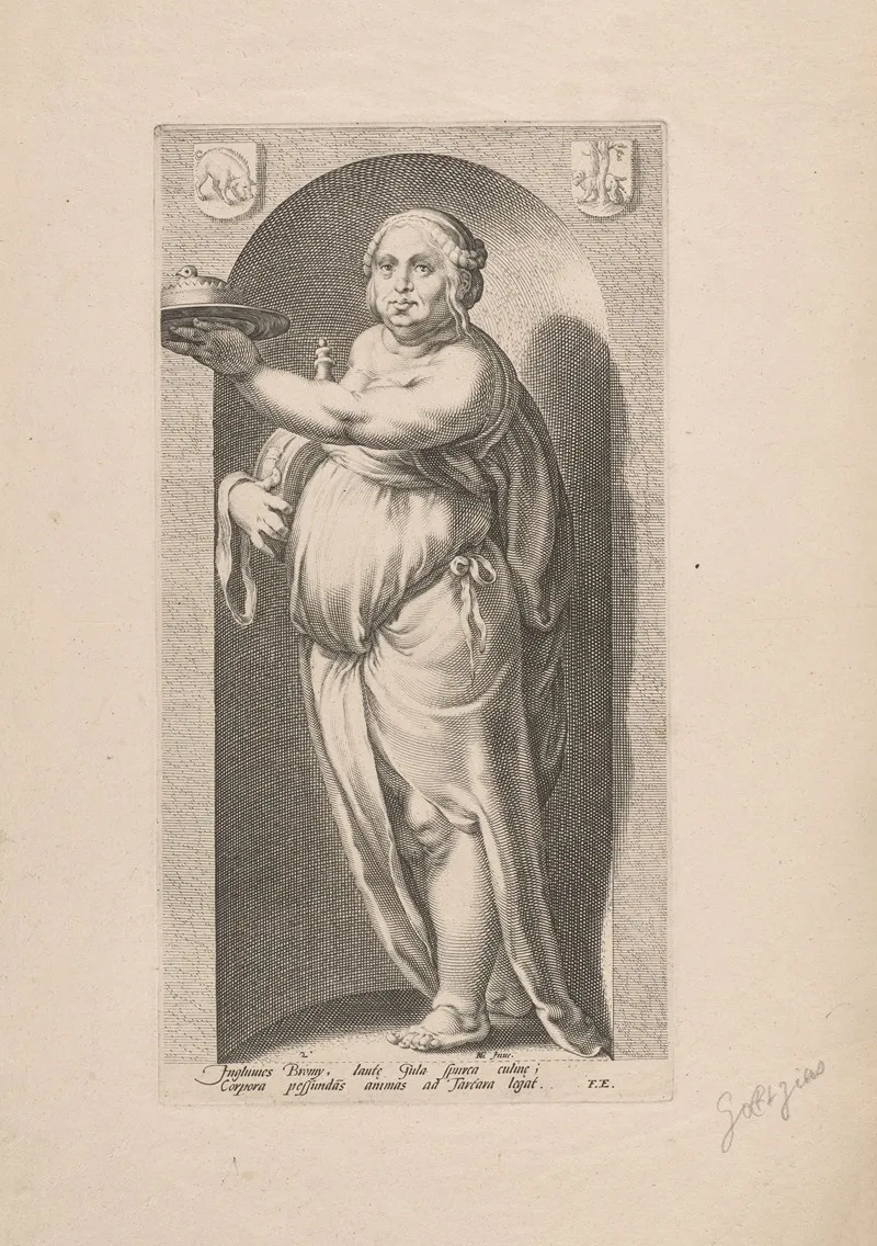 Gluttony 3 by Hendrick Goltzius - Canvas Print