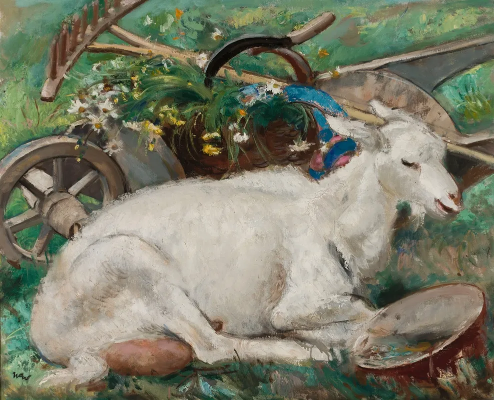 Goat Against Landscape